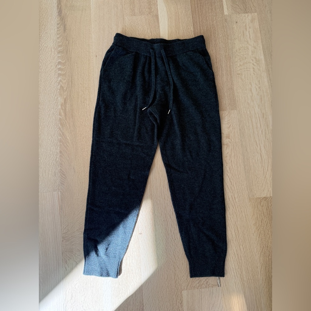 Quince Men’s Mongolian Cashmere Joggers, Charcoal, Size Large, NWT $99.90 - Picture 6 of 6